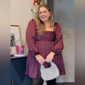 Satin Emerson mini dress